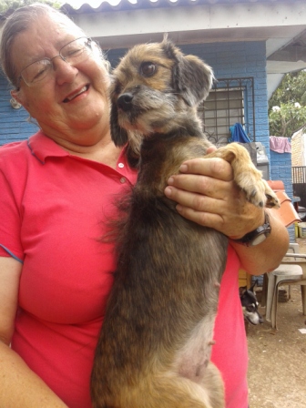 Andi received weeks of loving care from the rescue organization founded by Pilar Thorn.